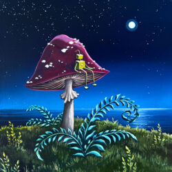 Atop a toadstool...
